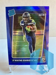 2021 Panini Donruss Optic D'WAYNE ESKRIDGE #219 RC Rookie Blue Hyper Prizm